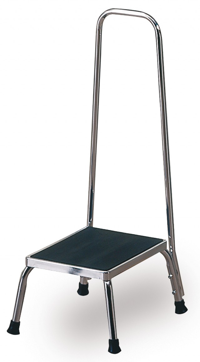 Standard Single Platform Step Stool with Handrail