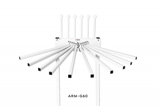 Mobile Swing-Arm Apron Racks